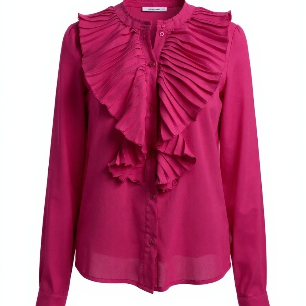 Only Pink Ruffled Blouse NWOT size M